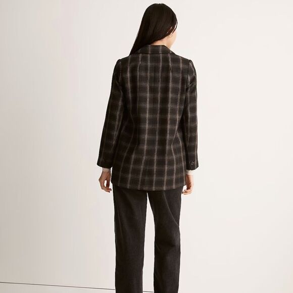 Madewell The Caldwell Double-Breasted Blazer in Seaton Plaid - Picture 4 of 8